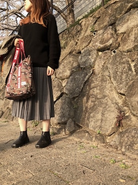 「MM6 Maison Margiela（ｴﾑｴﾑｼｯｸｽ ﾒｿﾞﾝ ﾏﾙｼﾞｪﾗ）のアイテム（ブルゾン）」を使った、mnk6さん（レディース・162cm）の春コーディネート