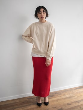 「UNIQLO（ユニクロ）のアイテム（スウェット）」を使った、kiyokaさん（レディース・173cm）の冬コーディネート