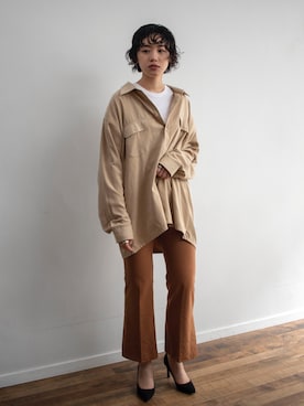 「大人古着」｜「アイテム（パンツ）」を使った、kiyokaさん（レディース・173cm）の春コーディネート