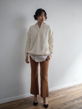 「大人古着」｜「アイテム（パンツ）」を使った、kiyokaさん（レディース・173cm）の春コーディネート