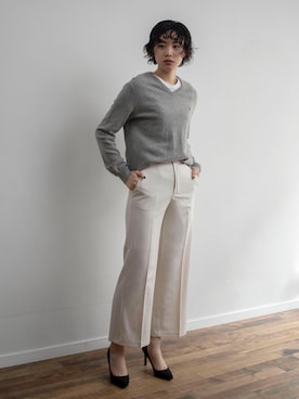 「大人古着」｜「アイテム（パンツ）」を使った、kiyokaさん（レディース・173cm）の春コーディネート