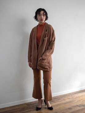 「大人古着」｜「アイテム（パンツ）」を使った、kiyokaさん（レディース・173cm）の春コーディネート