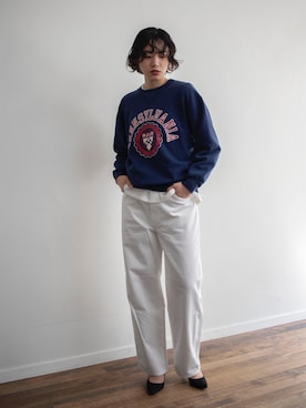 「大人古着」｜「アイテム（パンツ）」を使った、kiyokaさん（レディース・173cm）の春コーディネート