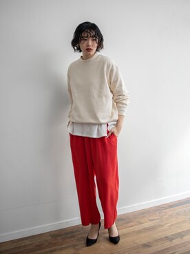 「UNIQLO（ユニクロ）のアイテム（スウェット）」を使った、kiyokaさん（レディース・173cm）の春コーディネート