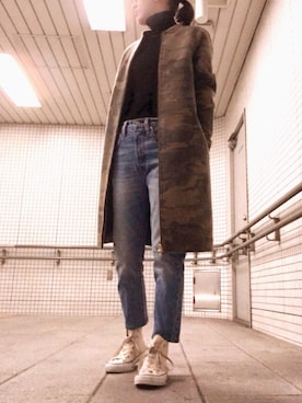 「501skinny」｜Azさん（レディース・153cm）の秋コーディネート