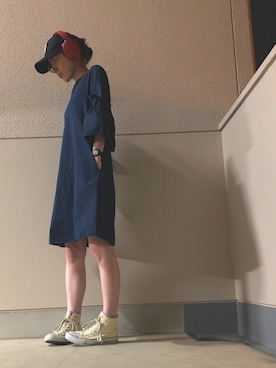 「アイテム（音楽/本・雑誌、レッド系）」を使った、Azさん（レディース・153cm）の春コーディネート