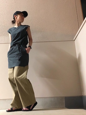 「Snow Peak（スノーピーク）のアイテム（ワンピース/ドレス）」を使った、Azさん（レディース・153cm）の夏コーディネート