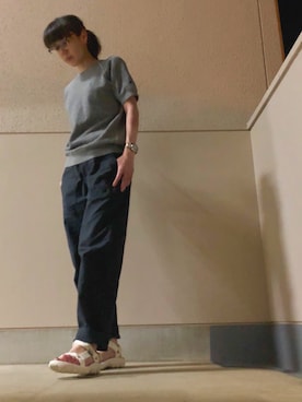 「BEN DAVIS（ベンデイビス）のアイテム（パンツ）」を使った、Azさん（レディース・153cm）の夏コーディネート