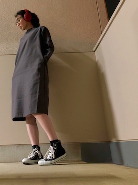 「SKULL CANDY（スカルキャンディ）のアイテム」を使った、Azさん（レディース・153cm）の春コーディネート