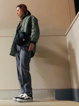 「ブラウン×グレー」｜Azさん（レディース・153cm）の秋コーディネート