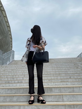 「DW（ディーダブリュー）のアイテム」を使った、HARUKAさん（レディース・165cm）の夏コーディネート