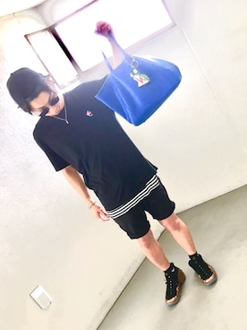 「MARC JACOBS（マークジェイコブス）のアイテム（チャーム）」を使った、goduchiさん（メンズ・174cm）の夏コーディネート