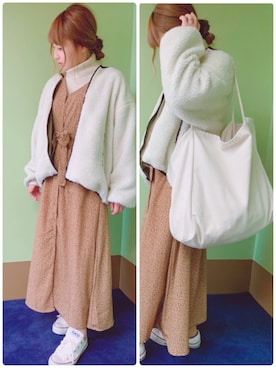 「アイテム（ブルゾン）」を使った、𝕞𝕒𝕒 𓂃𓈒𓏸さん（レディース・153cm・30代）の冬コーディネート