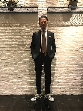 「URBAN RESEARCH（アーバンリサーチ）のアイテム（セットアップ）」を使った、Yさん（メンズ・179cm）の春コーディネート