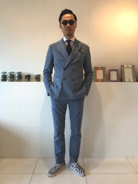 「アーバンリサーチ」｜「アイテム（セットアップ）」を使った、Yさん（メンズ・179cm）の夏コーディネート