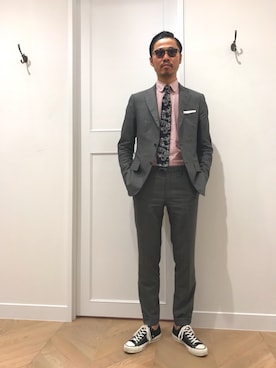 「URBAN RESEARCH（アーバンリサーチ）のアイテム（セットアップ）」を使った、Yさん（メンズ・179cm）の夏コーディネート