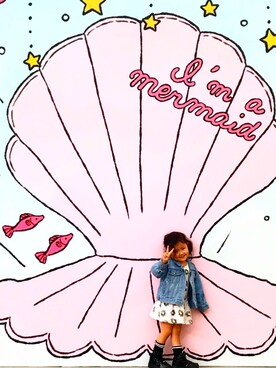 「VISON STREET（ヴィジョン ストリート）のアイテム」を使った、なぁりぃ☻さん（キッズ・90cm）の秋コーディネート