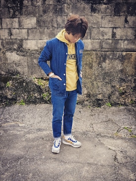 「GLOBAL WORK（グローバルワーク）のアイテム（カバーオール）」を使った、たっくんさん（メンズ・168cm）の冬コーディネート