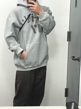 「FREAK'S STORE（フリークスストア）のアイテム（パーカー、グレー系）」を使った、🐰🔎hiroさん（メンズ・179cm）の春コーディネート