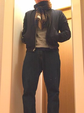「GLOBAL WORK（グローバルワーク）のアイテム（その他アウター）」を使った、けんぼーさん（メンズ・170cm）の冬コーディネート
