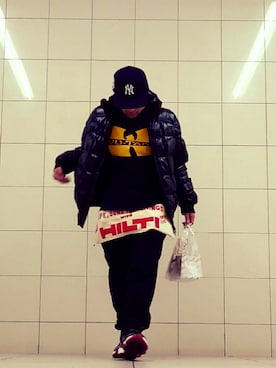 「WU-TANG（ウータン）のアイテム」を使った、quuuさん（メンズ・162cm）の冬コーディネート