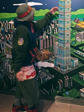 「WU-TANG（ウータン）のアイテム」を使った、quuuさん（メンズ・162cm）の冬コーディネート