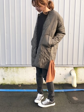 「キルティングコート」｜chappyさん（レディース・160cm）の秋コーディネート