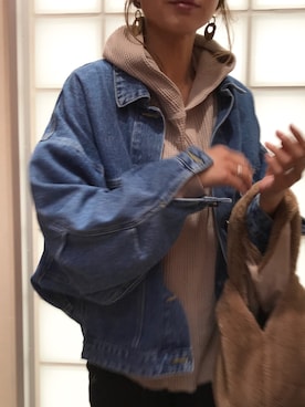 「Aco Design（アコデザイン）のアイテム（ジャケット/アウター）」を使った、chappyさん（レディース・160cm）の秋コーディネート