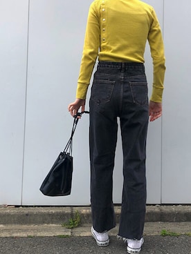 「GALLERIE（ギャレリー）のアイテム（Tシャツ/カットソー）」を使った、りさん（レディース・162cm）の春コーディネート