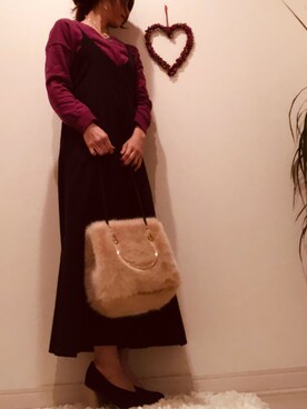 「MERCURYDUO（マーキュリーデュオ）のアイテム（パンプス）」を使った、me68emさん（レディース・159cm）の冬コーディネート
