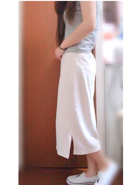 「EGOIST（エゴイスト）のアイテム（Tシャツ/カットソー）」を使った、ちょすさん（レディース・158cm）の春コーディネート