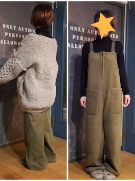 「ALLUMER（アリュメール）のアイテム（トップス）」を使った、Sunさん（レディース・155cm）の冬コーディネート