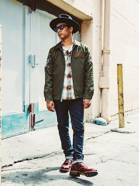 「CRIMIE（クライミー）のアイテム」を使った、TAKE(GARDEN CREW)さん（メンズ・170cm）の冬コーディネート