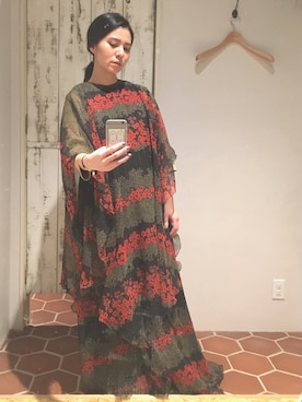 「CPCM」｜「アイテム（ワンピース/ドレス）」を使った、古家亜季さん（レディース・164cm）の冬コーディネート
