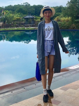吳恬さん（レディース・163cm）の夏コーディネート