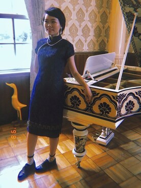 「Cheongsam」｜吳恬さん（レディース・163cm）の春コーディネート