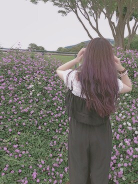 「Heather（ヘザー）のアイテム（つなぎ/オールインワン）」を使った、⑅あすりんぱ⑅さん（レディース・158cm）の夏コーディネート