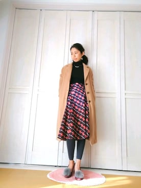 「UNTITLED（アンタイトル）のアイテム（スカート）」を使った、ゆんさん（レディース・162cm）の冬コーディネート