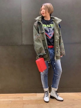 「ボーイフレンドデニム」｜「アイテム（ジャケット/アウター）」を使った、Shihoさん（レディース・156cm）の夏コーディネート