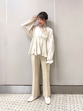「レースタンクトップ」｜なさん（レディース・157cm）の春コーディネート