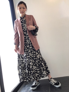 「Ungrid（アングリッド）のアイテム（ピアス（両耳用））」を使った、emihcさん（レディース・165cm）の春コーディネート