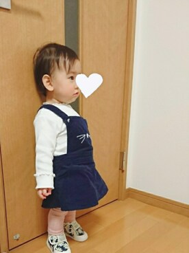 「1歳5ヶ月」｜「アイテム（ワンピース/ドレス）」を使った、ho◡̈さん（キッズ・80cm）の春コーディネート