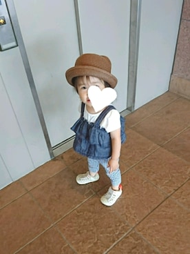 「apres les cours（アプレレクール）のアイテム（チュニック）」を使った、ho◡̈さん（キッズ・80cm）の夏コーディネート