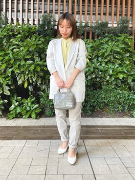 「リネン素材」｜Hitomiさん（レディース・145cm）の春コーディネート