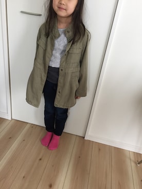 「ZARA（ザラ）のアイテム（その他アウター）」を使った、SARASAさん（キッズ・120cm）の春コーディネート