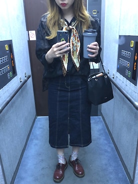 「花柄靴下」｜ハナさん（レディース・165cm）の春コーディネート