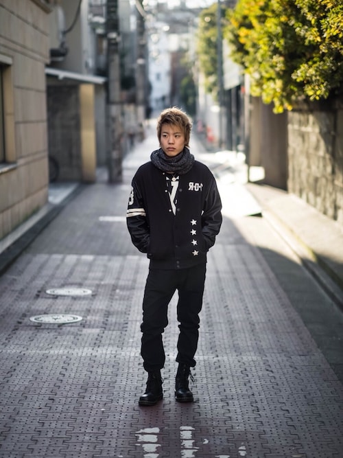 Rocawear ブラック スタジャン ロカウェア ROCA WEAR ウール スタジャン 刺繍 ジャケット