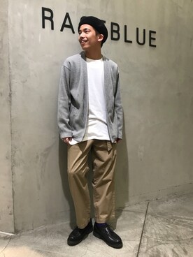 「RAGEBLUE（レイジブルー）のアイテム（ハンチング/ベレー帽）」を使った、阿部さん（メンズ・170cm）の春コーディネート