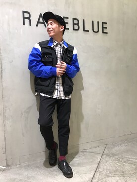 「RAGEBLUE（レイジブルー）のアイテム（その他アウター）」を使った、阿部さん（メンズ・170cm）の春コーディネート