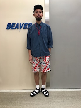 「SHAKA（シャカ）のアイテム」を使った、すずき ともたかさん（メンズ・183cm）の春コーディネート